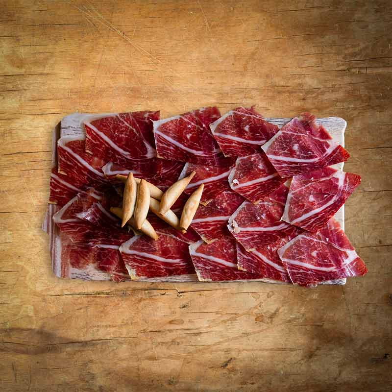 Jamón asado con guarnición